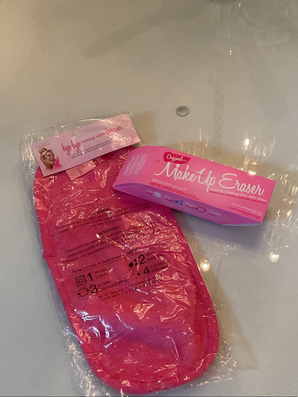 MakeUp Eraser Original + Hot Pink Makeup Removal Mitt and another